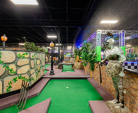 Indoor mini golf and attractions at Grand Slam Family Fun Center