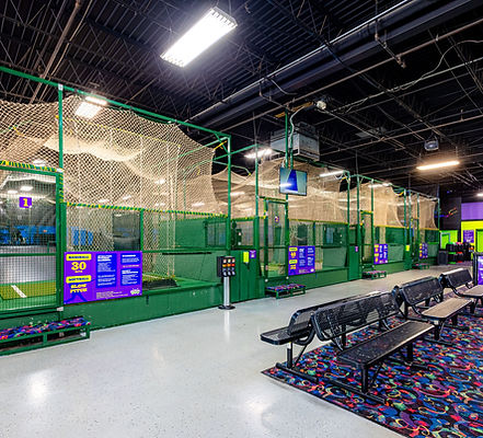 Indoor batting cages at Grand Slam Family Fun Center Minnesota